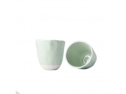 Hrnek bez ucha s nepravidelným okrajem Tea Cup světle zelený 300 ml MIJ