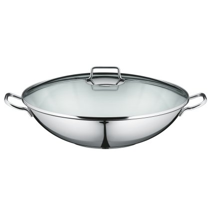 Pánev WOK s poklicí a plochým dnem Macao WMF 36 cm