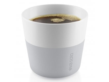 Termohrnky na kávu Lungo 230 ml 2 kusy světle šedé