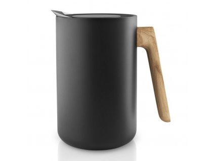 Vakuová termoska s dřevěnou rukojetí Nordic kitchen černá 1,0 l