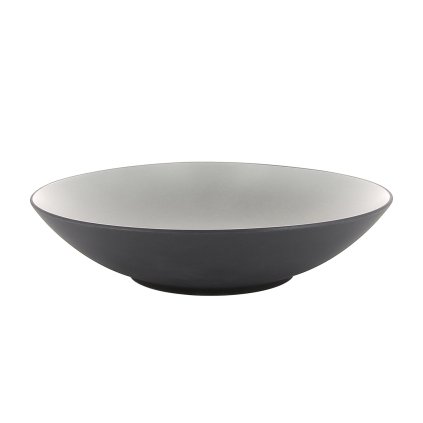 Talíř hluboký/mísa O 24 cm pepřová bílá Equinoxe