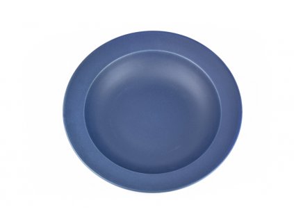 Hluboký talíř s širokým okrajem 21,5 cm tmavě modrý