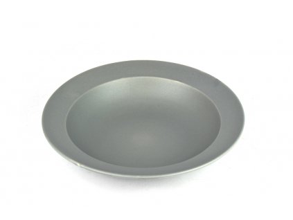 Hluboký talíř s širokým okrajem 21,5 cm šedý