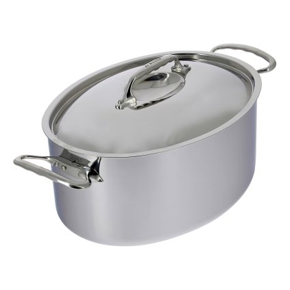Oválný kastrol 30 cm Affinity s nerezovou poklicí de Buyer