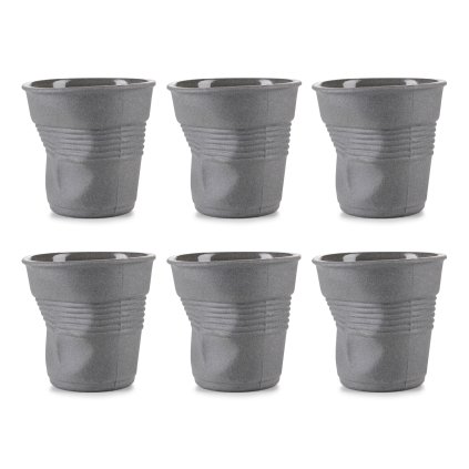 Sada recyklovaných kelímků na espresso 8 cl 6 ks 100% Recyclay Froissés REVOL