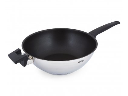 Nerezová pánev Wok se skleněnou poklicí O 30 cm Concept WOLL