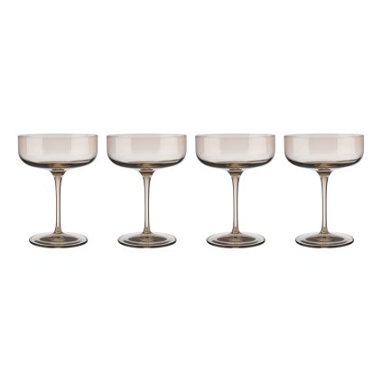 Set 4 club sklenic na šampaňské FUUM zlatavé sklo Blomus