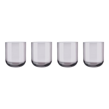 Set 4 sklenic na vodu FUUM hnědé sklo Blomus