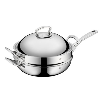 Pánev Wok Multiply s parní vložkou O 32 cm nerezová WMF