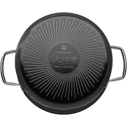 Nízký hrnec s poklicí Fusiontec Mineral WMF 24 cm 2,4 l platina