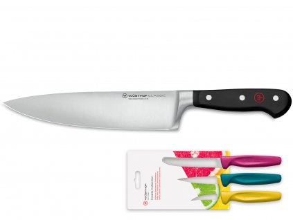 Kuchařský nůž 2v1 20 cm + sada barevných nožů zdarma WÜSTHOF