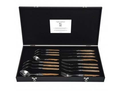 Sada příborů Laguiole Luxury 16 ks olive