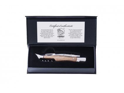 Kapesní nůž s vývrtkou Laguiole Luxury, olivová rukojeť