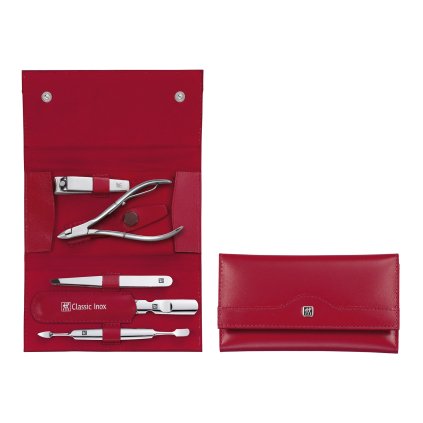 Manikúra 5dílná ZWILLING® Classic Inox červená s kleštěmi