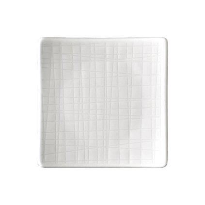 Hranatý mělký talíř Mesh Rosenthal bílý 9 cm