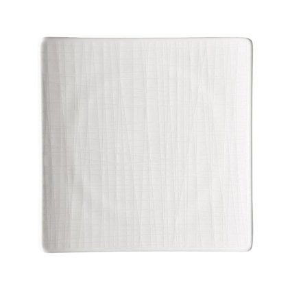 Hranatý mělký talíř Mesh Rosenthal bílý 17 cm