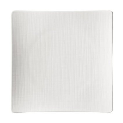 Hranatý mělký talíř Mesh Rosenthal bílý 27 cm