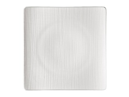 Hranatý mělký talíř Mesh Rosenthal bílý 31 cm