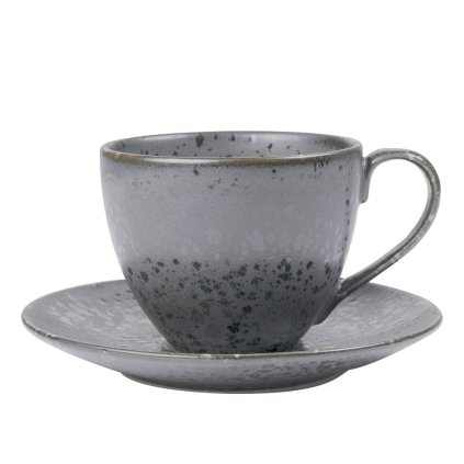 Šálek na cappuccino s podšálkem Bitz šedý 220 ml