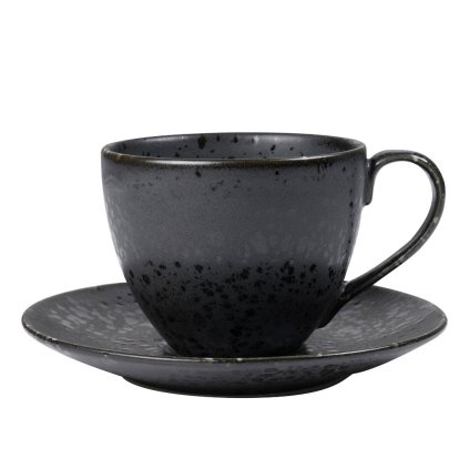Šálek na cappuccino s podšálkem Bitz černý 220 ml