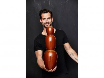 Váza Bitz jantarová 25 cm