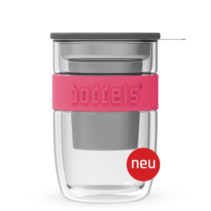 Sklenice na čaj Seev Boddels malinová 380 ml