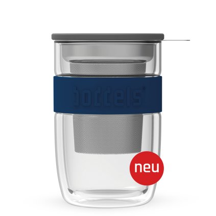 Sklenice na čaj Seev Boddels tmavomodrý 380 ml
