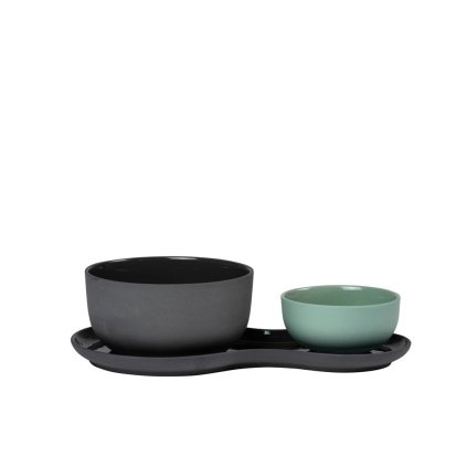 Servírovací porcelánová sada Soup & Salad Liquorice Nudge