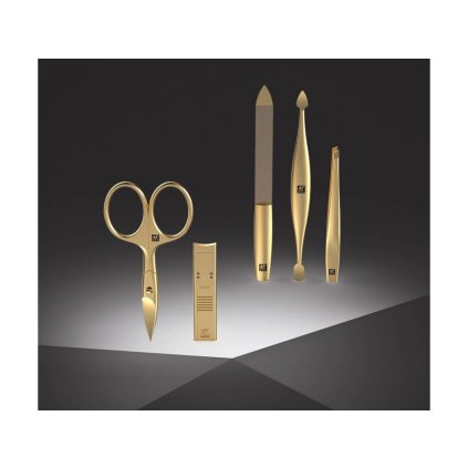 Manikúra BT Twinox Gold Edition Zwilling kůže modrá 4 ks