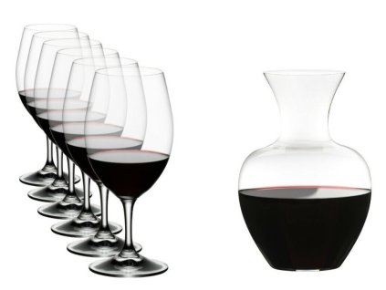 Set sklenic Ouverture Magnum + dekantér Apple zdarma Riedel