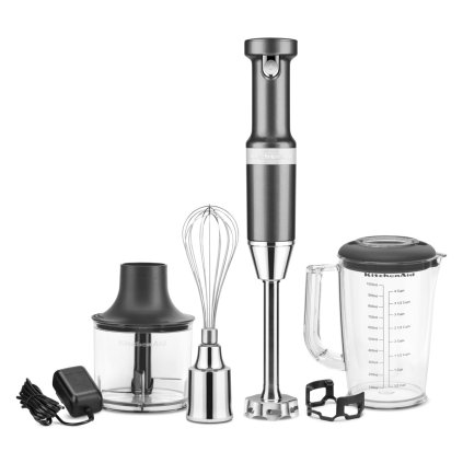 Bezdrátový tyčový mixér Artisan 5KHBBV83EMS stříbrnošedá KitchenAid