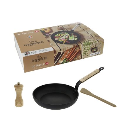 Univerzální pánev Choc b Bois De Buyer 24 cm + obracečka + mlýnek na pepř