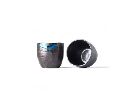 Hrnek bez ucha s nepravidelným okrajem Tea Cup černý 280 ml MIJ