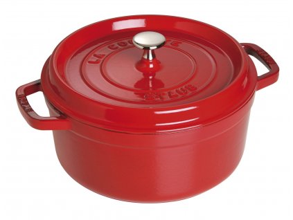 Kulatý hrnec, višňová O 22 cm Staub