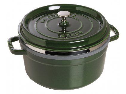 Kulatý hrnec, bazalková O 26 cm s pařákem Staub