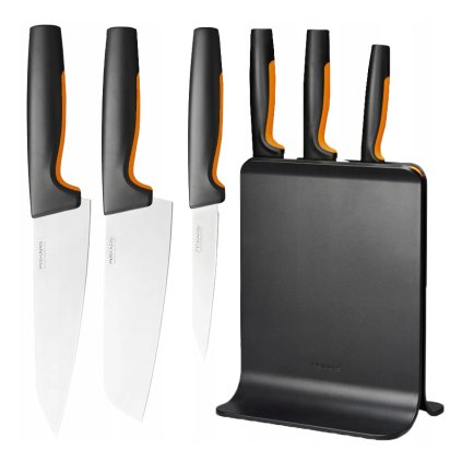 Sada nožů v bloku Functional Form Fiskars černá 3 ks