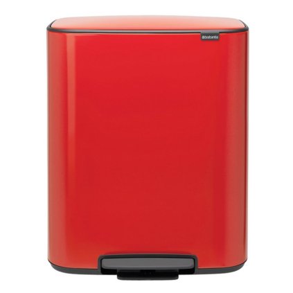 Pedálový odpadkový koš Bo Brabantia červený 2 x 30 l