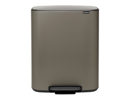 Pedálový odpadkový koš Bo Brabantia platinový 2 x 30 l