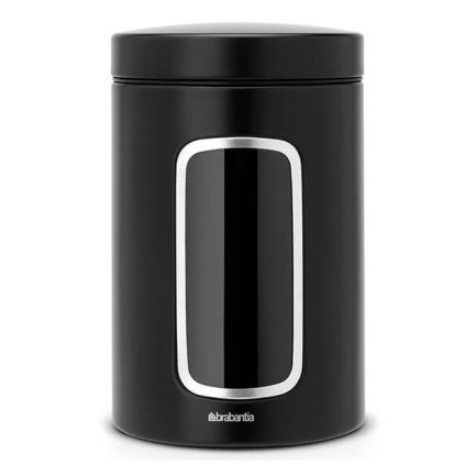 Dóza okénko Brabantia matná černá 1,4 l