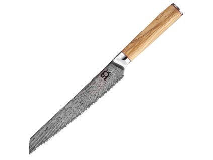 Nůž na pečivo SOK Olive Sunshine Damascus Dellinger 20 cm