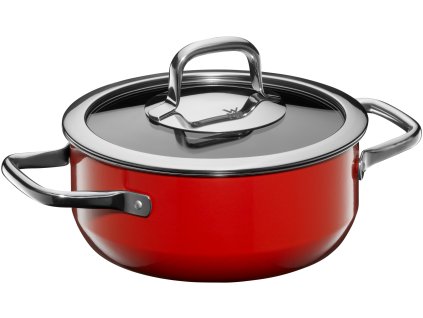 Kastrol Fusiontec Compact WMF 18 cm červený + ZDARMA Nůž WMF Kineo