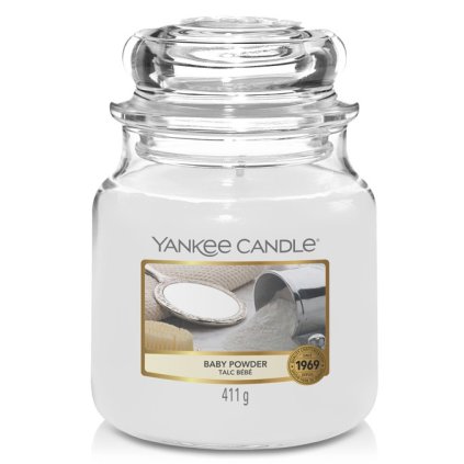 Vonná svíčka Baby Powder Yankee Candle střední