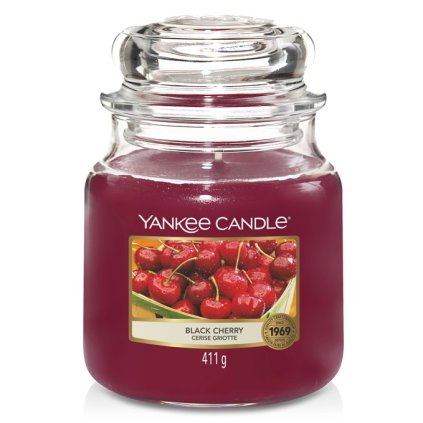 Vonná svíčka Black Cherry Yankee Candle střední