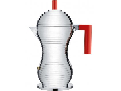 Kávovar Pulcina Alessi 300 ml červená rukojeť