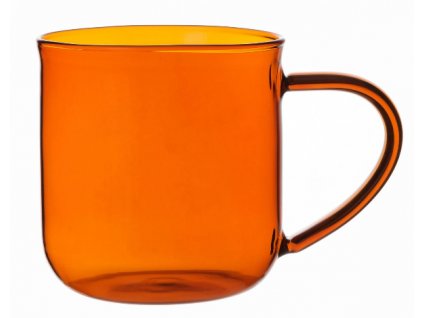 Skleněný hrnek na čaj Eva Minima 400 ml oranžový