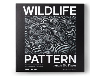 Puzzle Vzory divočiny - Zebra Printworks 500 dílků