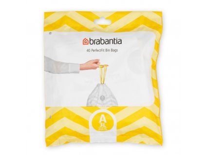 PerfectFit Bags, Code A, 3L, 40 Bags White 8710755137600 Brabantia 300dpi 5000x7000px 6 NR 25662