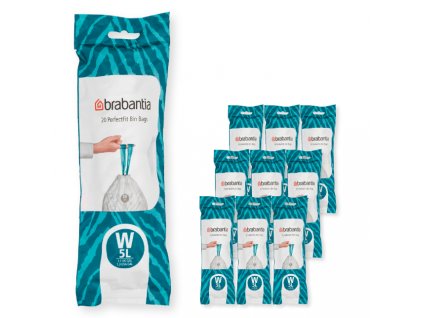 PerfectFit Bags, Code W, 5L, 200 Bags White 8710755137884 Brabantia 300dpi 4167x4167px 6 NR 25886