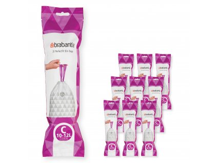 PerfectFit Bags, Code C, 10 12L,200 Bags White 8710755137983 Brabantia 300dpi 4167x4167px 6 NR 25887