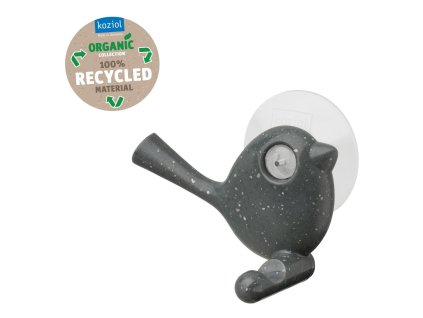 Nástěnný háček s přísavkou PI:P Koziol přírodní šedá